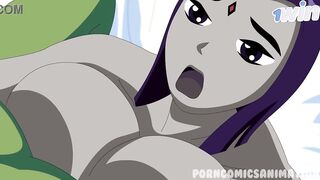 Teen Titans XXX Porn Parody - Raven & Beast Boy Animation FULL (Hard Sex) ( Anime Hentai) - 7 image