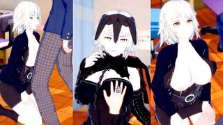 [Eroge Koikatsu! ] FGO (Fate) Jeanne Alter and boobs rubbed H! 3DCG Big Breasts Anime Video (FGO) [Hentai Game Fate / Grand Order] - 10 image