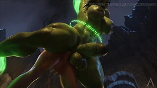 EXTREME ANAL SEX: Delicious Extreme Fucking - Hard Sex Riding a Huge Fat Cock (Futanari She-Hulk 3D PORN Compilation) Amazonium - 6 image