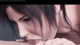 3D Compilation: Tomb Raider Lara Croft Threesome Blowjob Dick Ride Creampied Uncensored Hentai - 7 image