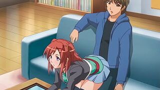 step Brother gets a boner when step Sister sits on him - Hentai [Subtitled] - 1 image