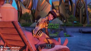 Bee Skin Dva (Bva) Rubs Her Tight Ass on a Big Cock in the Sunset - 10 image