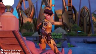 Bee Skin Dva (Bva) Rubs Her Tight Ass on a Big Cock in the Sunset - 4 image