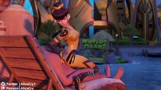 Bee Skin Dva (Bva) Rubs Her Tight Ass on a Big Cock in the Sunset - 5 image