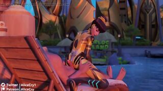 Bee Skin Dva (Bva) Rubs Her Tight Ass on a Big Cock in the Sunset - 6 image