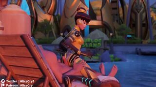 Bee Skin Dva (Bva) Rubs Her Tight Ass on a Big Cock in the Sunset - 9 image