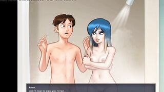 Seduce Girlfriend on his bedroom. Summertime saga Eve sex scene. - 6 image
