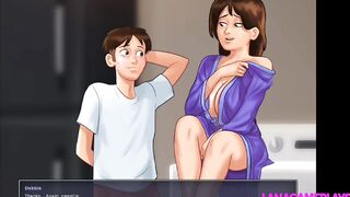 Summertime Saga #103 - Mature Landlady with Big Natural Tits Gets a Hot Massage - 4 image