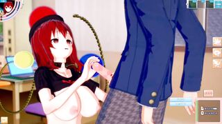 [Eroge Koikatsu! ] Touhou Hecatia Lapis Lazuli rubs her boobs H! 3DCG Big Breasts Anime Video (Touhou Project) [Hentai Game Toho Hekati Arapisururi] - 4 image
