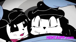 Mime & Dash Suck Same Cock In Threesome - Hentai Animation Uncensored - 5 image