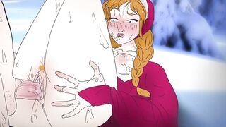 Anna fucked in the snow ! Frozen Anime hentai cartoon - 9 image