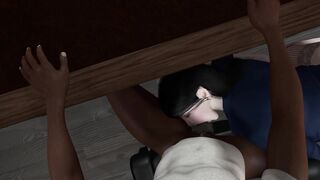 Beauty Receptionist Get Threesome with Boss and Partner ( Part 01) - 3D Animation V498 - 3 image