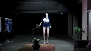 Beauty Receptionist Get Threesome with Boss and Partner ( Part 01) - 3D Animation V498 - 6 image
