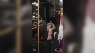 Hot Blonde Woman Enjoys BBC with a Stranger Man in Bus - 7 image