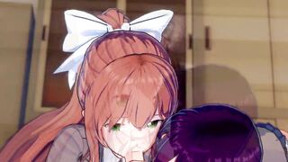 Yuri and Monika share a cock in the club! (POV) (3D Hentai) (Doki Doki Literature Club)