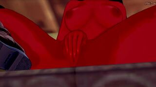 Meru the Succubus rubs and fingers her pussy. - 2 image