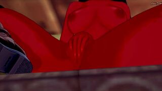 Meru the Succubus rubs and fingers her pussy. - 3 image