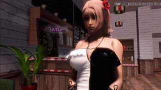 3D Threesome Futa Sex in Cafe - 3 image