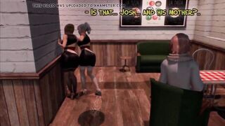 3D Threesome Futa Sex in Cafe - 5 image