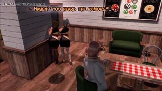 3D Threesome Futa Sex in Cafe - 6 image