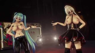 MMD - R-18 Lupin - Feat. Miku & Haku - 1 image