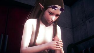 3D HENTAI Elf will help you cum