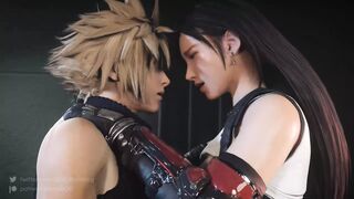 Cloud Strife and Tifa Lockhart Thighjob - 1 image