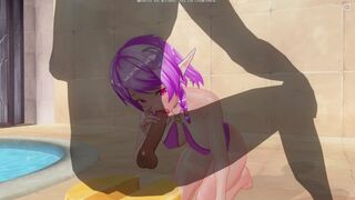 3D HENTAI Cute elf loves to suck your cock - 1 image