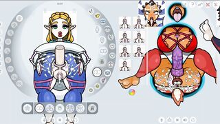 FapWall - Zelda cosplays as DVA and bukkake in the toilet - 5 image