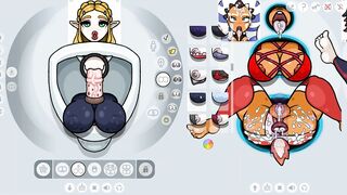 FapWall - Zelda cosplays as DVA and bukkake in the toilet - 6 image