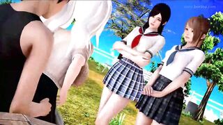 Cute teen gives foot job and gets her feet covered with cum - 2 image