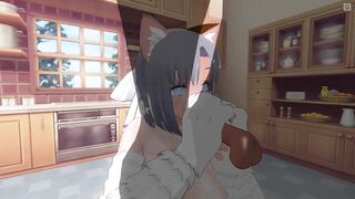 3D HENTAI Yumi sucks a big cock - 3 image