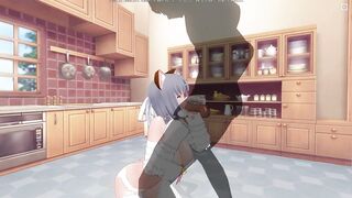 3D HENTAI Yumi sucks a big cock - 7 image