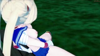 Sailor moon fingers her pussy until she orgasms. - 7 image