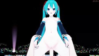 Hatsune Miku masturbating before getting POV fucked onstage - 10 image