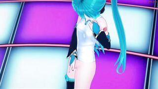 Hatsune Miku masturbating before getting POV fucked onstage - 2 image