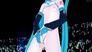 Hatsune Miku masturbating before getting POV fucked onstage - 3 image