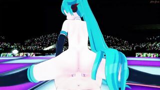 Hatsune Miku masturbating before getting POV fucked onstage - 7 image