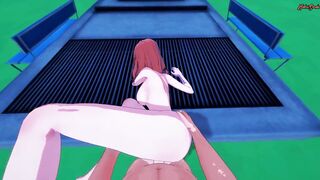 POV fucking Atom Eve on the rooftop, fucking her doggystyle against a fence. Invincible Hentai. - 6 image