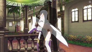 3D HENTAI Emiria Re:Zero threw her leg and fucked