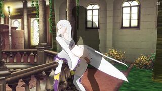 3D HENTAI Emiria Re:Zero threw her leg and fucked - 3 image