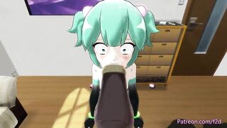 MMD Futanari Sex (Cell Fem x Small Girl) - 4 image