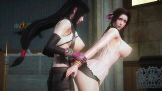 Aerith and Tifa passionate sex - Final Fantasy 7 Futa - 5 image