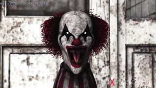 A real dirty girl has her first anal rough fuck with an Evil clown - 7 image