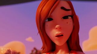 Wendy Takes a Dipper by the pool (Blenderknight, Lewdheart) - 1 image