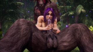 Sluty Girl mates with fairy monsters | Big Cock Monster | 3D Porn Wild Life - 8 image