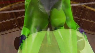 Futa - Fiona gets creampied by She Hulk (Shrek) - 2 image
