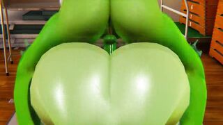 Futa - Fiona gets creampied by She Hulk (Shrek) - 6 image
