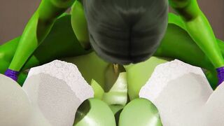 Futa - Fiona gets creampied by She Hulk (Shrek) - 7 image