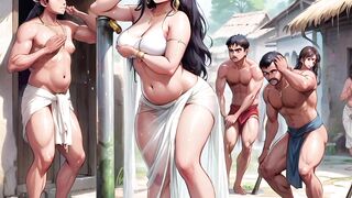 AI Generated Images of Horny Anime Indian women & Elves having fun & common bath - 5 image